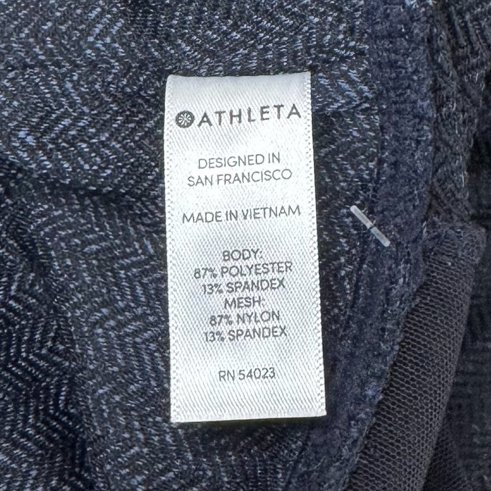 Athleta Mercer Herringbone Tight Small NWT High Rise Pocket Navy Blue #353504-02 - Picture 11 of 15